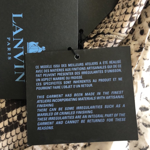 LANVIN 
snakeskin print double-breasted trench coat Size 36 - Picture 9 of 12